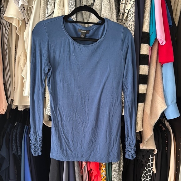 Women's Blue Long Sleeve Top - Picture 3 of 8